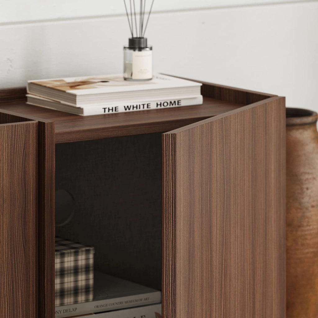 Porta TV in legno "Lowen" - 180 x 35 x 46 cm - Noce Milano