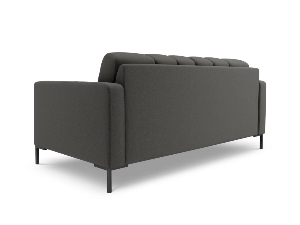 Cosmopolitan Design - Divano "Bali" 3 posti in tessuto strutturato grigio scuro 