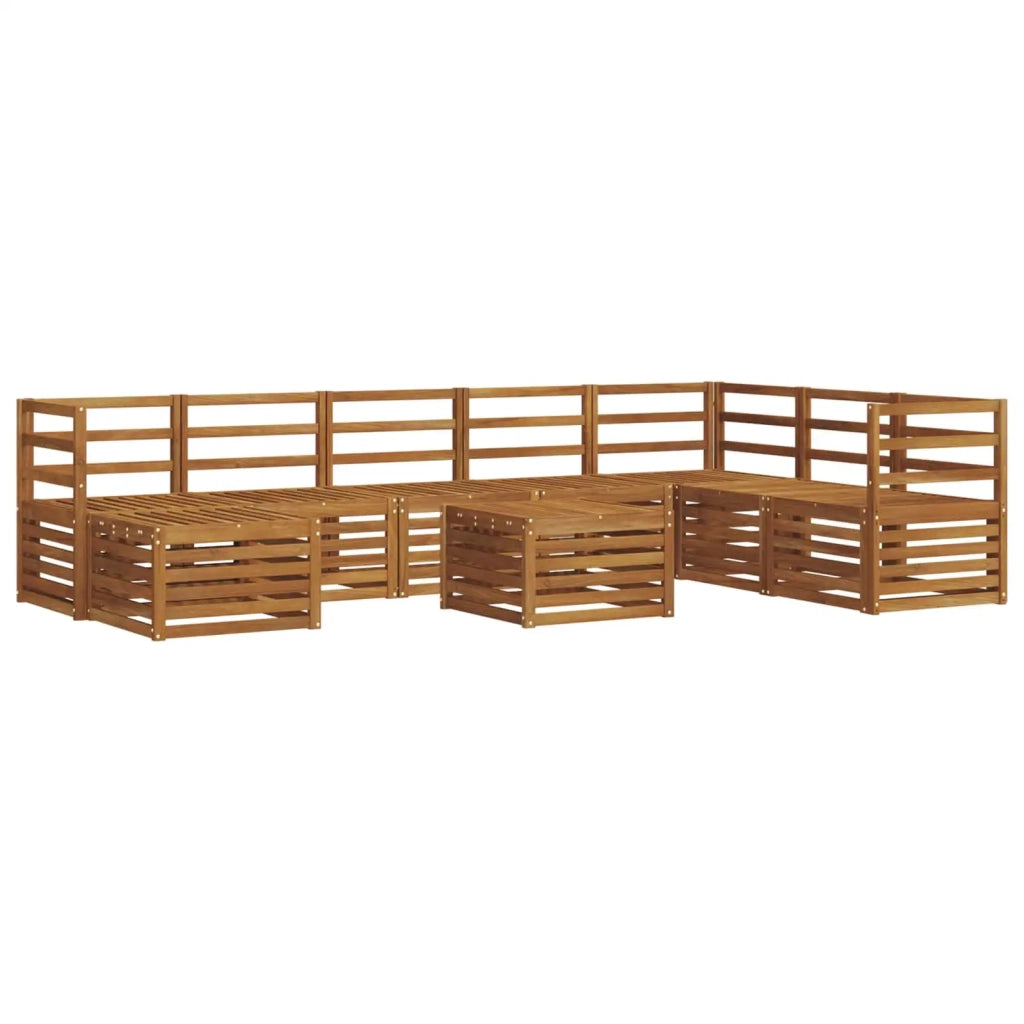 Set di divani da esterno 9 pcs Naturale