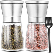 Set di macinazione a specchiatura in acciaio inossidabile con pietra di macinazione ceramica regolabile per spezie.