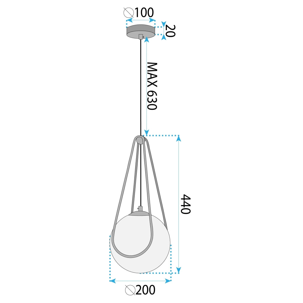 Lampada Da Soffitto APP1792-1CP 20cm Black