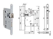 1pz serratura bussola centro bordo tondo cromato opaco mm50 bordo acciaio croma cod:ferx.fer454056