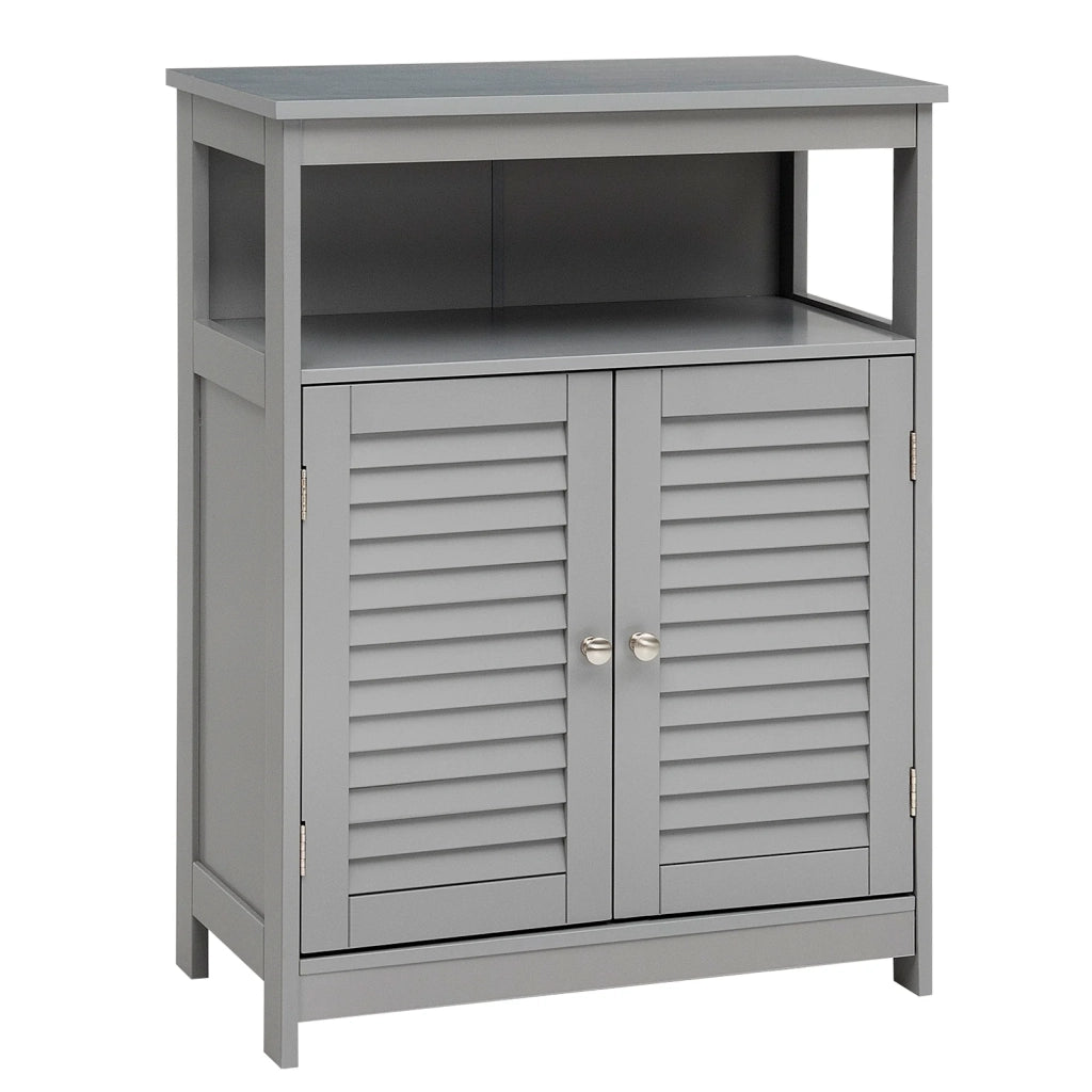 Mobile contenitore per bagno 60 x 30,5 x 80 cm spazio organizzato finitura moderna in MDF grigio 20_0012728