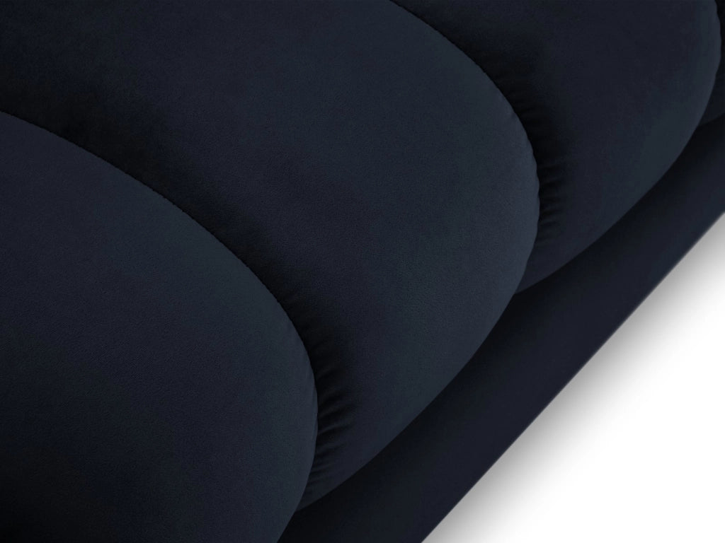 Cosmopolitan Design - Chaise longue destra "Bali" in velluto blu scuro 