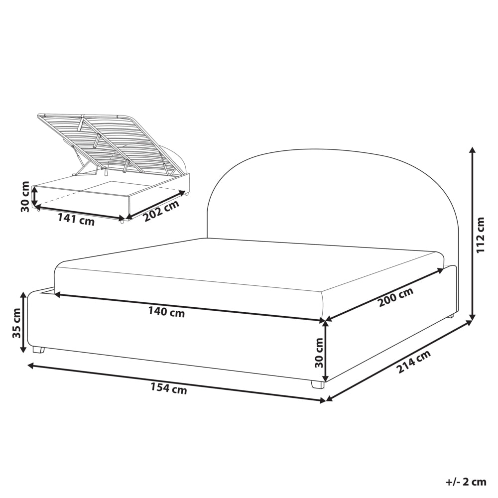 Letto contenitore matrimoniale in tessuto di ciniglia imbottito tessuto azzurro retrò minimalista 140 x 200