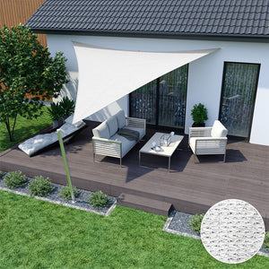 AIO FACTORY Vela Ombreggiante 3x3x3m Impermeabile Vela Ombreggiante da Giardino Bianca