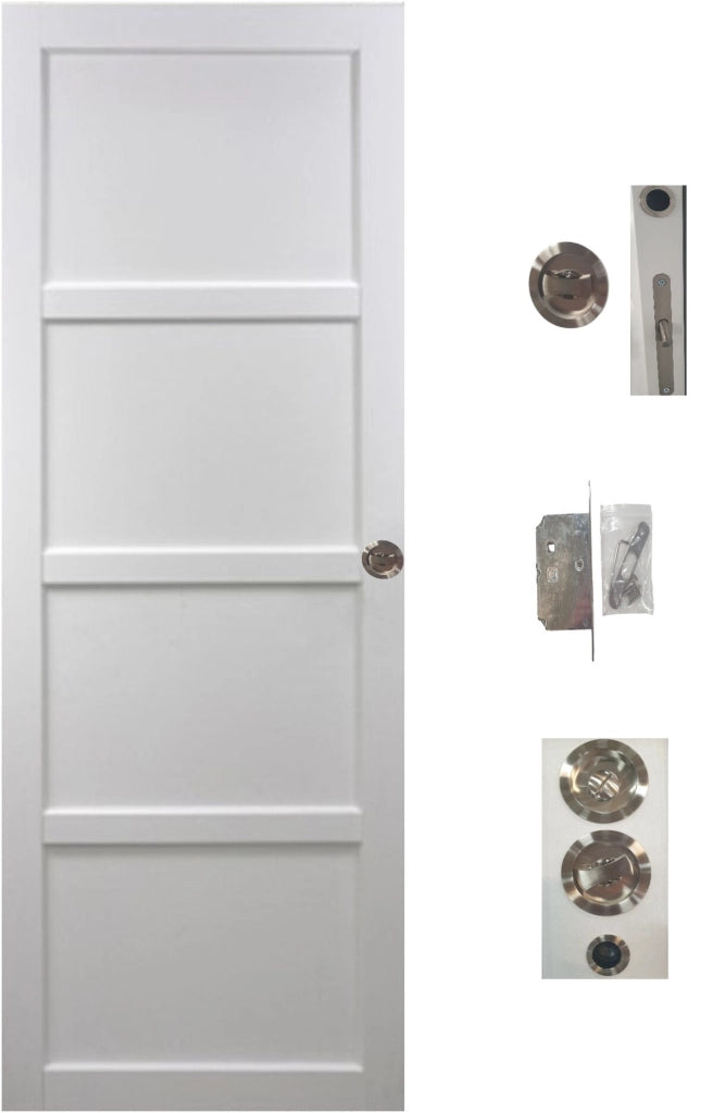 Porta scorrevole Tamera bianca larghezza 83 con sistema di galandage + kit finitura incluso