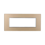 Placca In Vetro Serie Moon 6P Colore Oro Compatibile Con Bticino Axolute