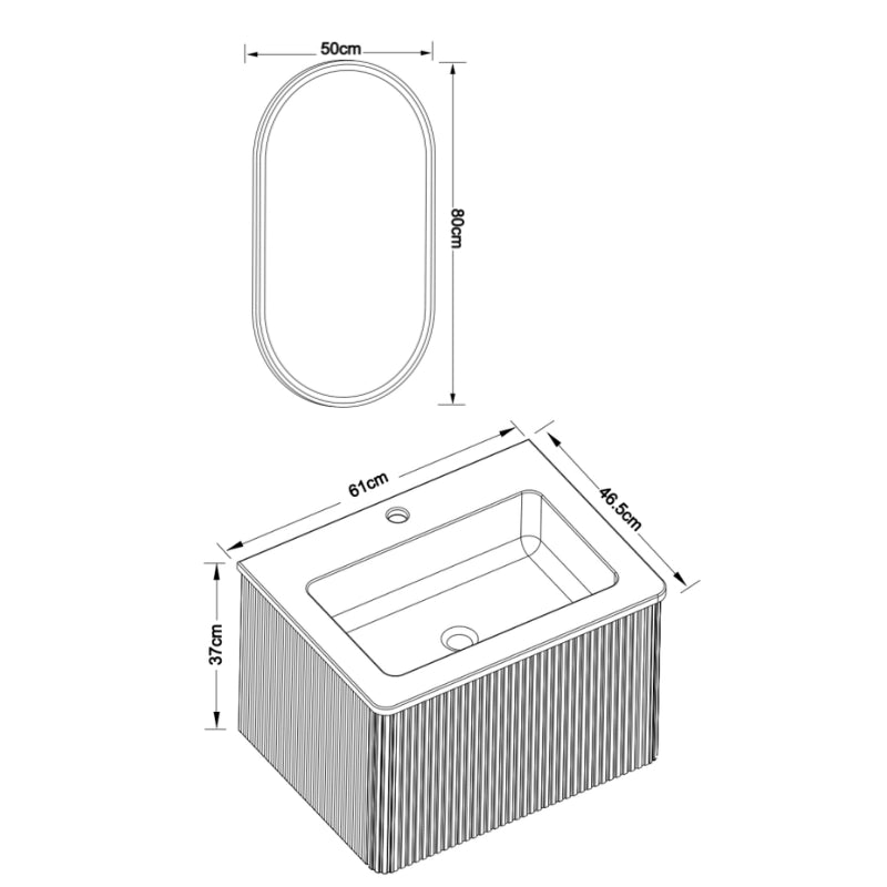 Mobile bagno con specchio LED; lavabo integrato e 1 cassetto; sospeso con antiappannamento; per bagno; bianco