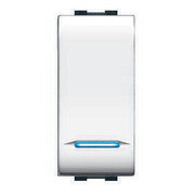 Deviatore Life Unipolare bianco illuminato