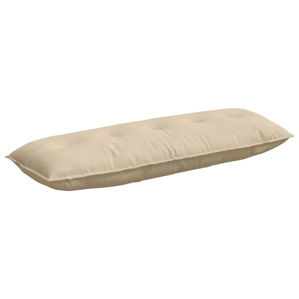 Cuscino per Schiena Crema 140 x 50 cm Tessuto in Microfibra 42014863