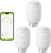 Thermostato di radiatore intelligente per casa con app, timer e temperatura costante, compatibile Zigbee e Wi-Fi, con funzione di risparmio energetico - congegno da 1 pezzo