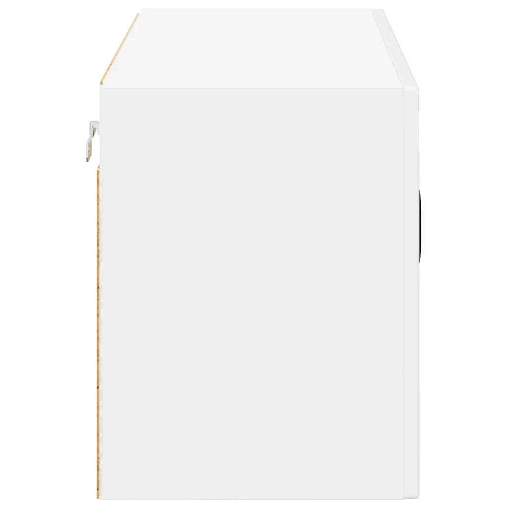 Mobile in vetro da parete LUCCA Bianco Lucido 80 x 31 x 40 cm
