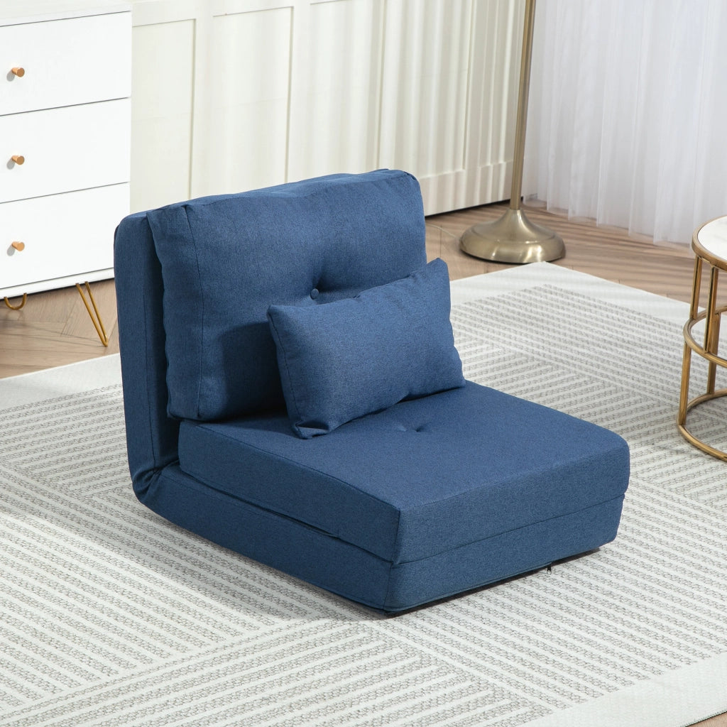Poltrona letto regolabile ¨C zephmum ¨C blu scuro con cuscino
