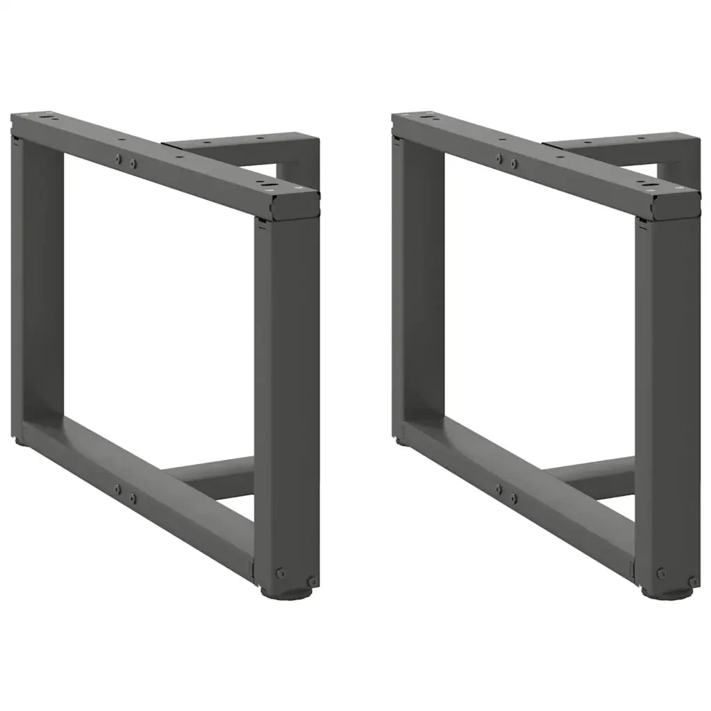 Gambe per Tavolino da CaffÃ¨ a Forma di T 2 pz Antracite 60x25x(42-43) cm Acciaio