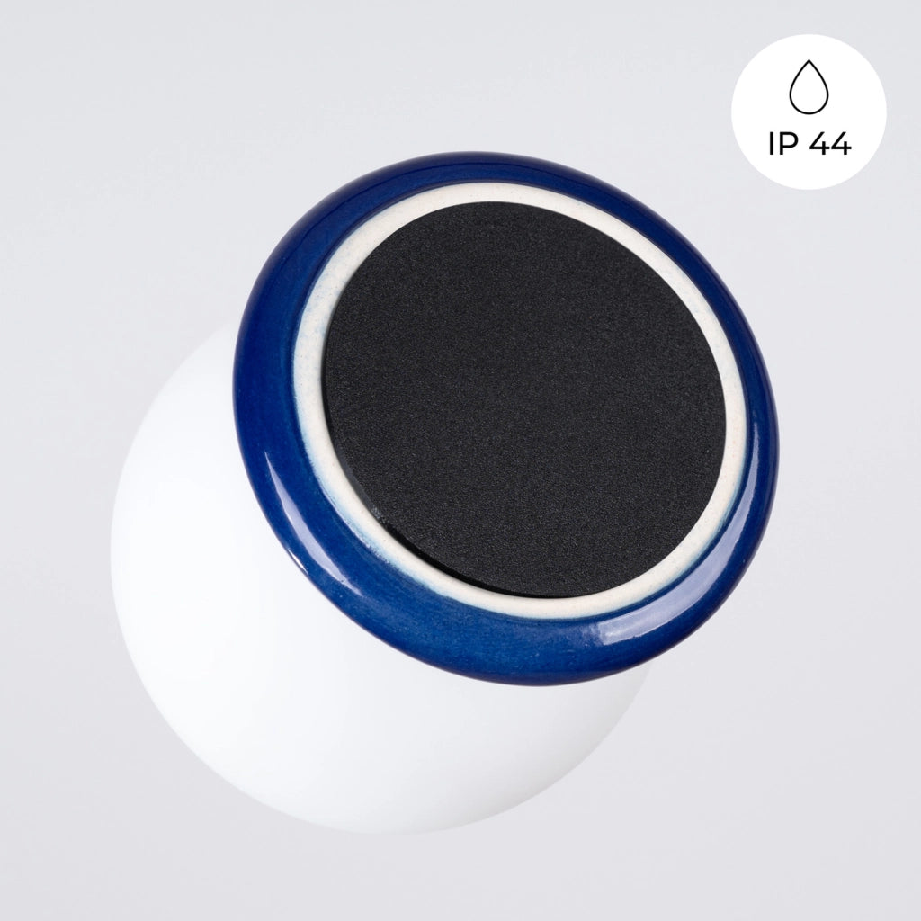 Applique bagno sfera vetro opale ultramarina G9 Albano PureLume