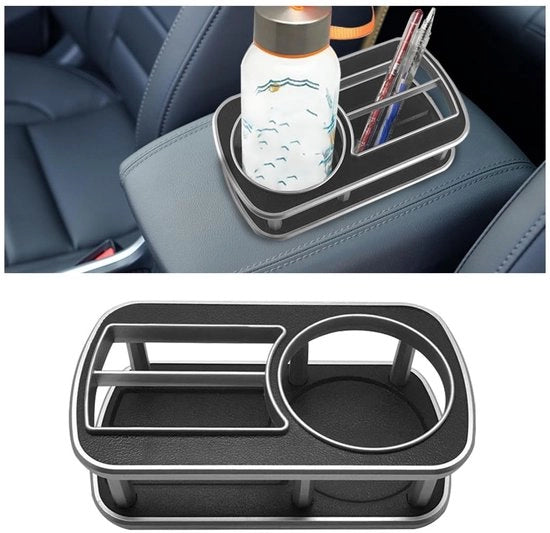 Organizzatore Auto Multifunzionale - Bicchieriere per Auto - 17,5 x 9,8 x 5,3 cm - Materiale ABS Duraturo