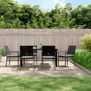 Set Pranzo da Giardino 7 pz con Cuscini in Polyrattan e Acciaio 3187026