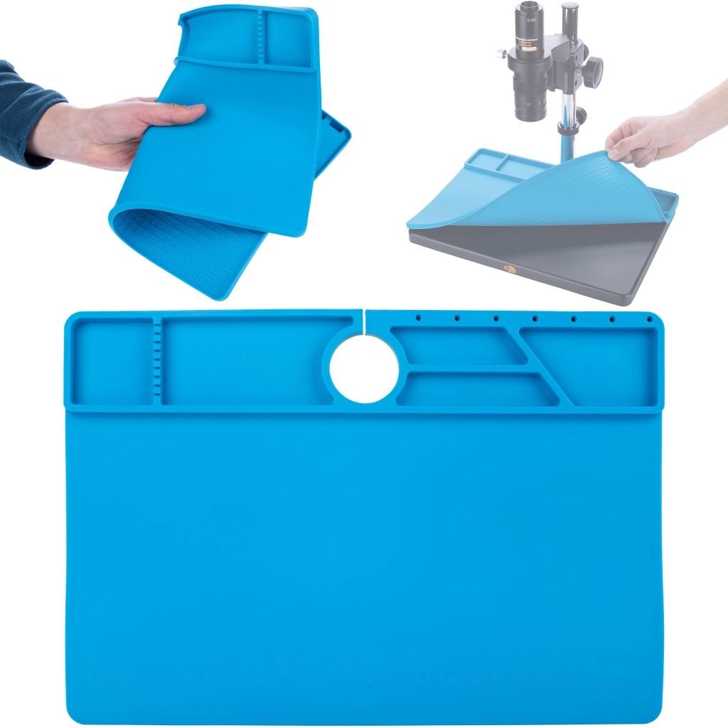 Tappetino in Silicone per Microscopio 380x260mm – Resistente al Calore 500°C, Antistatica, Impermeabile
