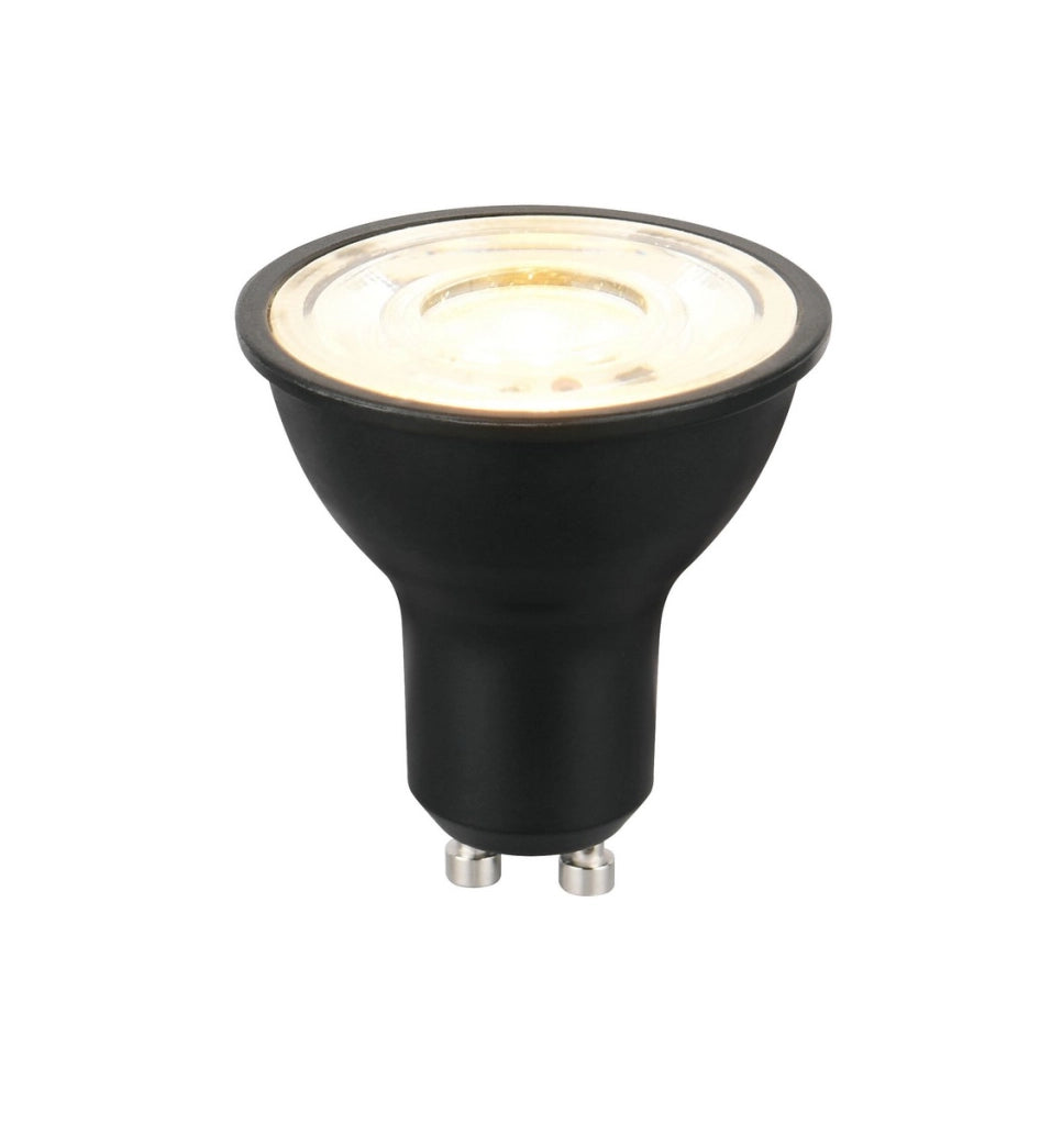 Lampadina LED GU10 nera 3W 450 lm luce calda Trio