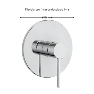 Miscelatore monocomando doccia incasso 1 via serie jazz install box completo *** finitura- cromato, confezione 1