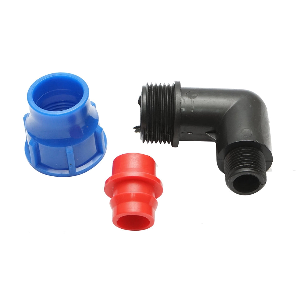 Gomito per tubo di gocciolamento con filettatura esterna D25mmx1/2 pollice, per sistemi di irrigazione