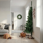 Albero di Natale Artificiale Metà con Supporto Verde 210 cm PVC 321033