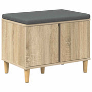 Panca per ingresso con cuscino Rovere Sonoma 60 x 38 x 46 cm