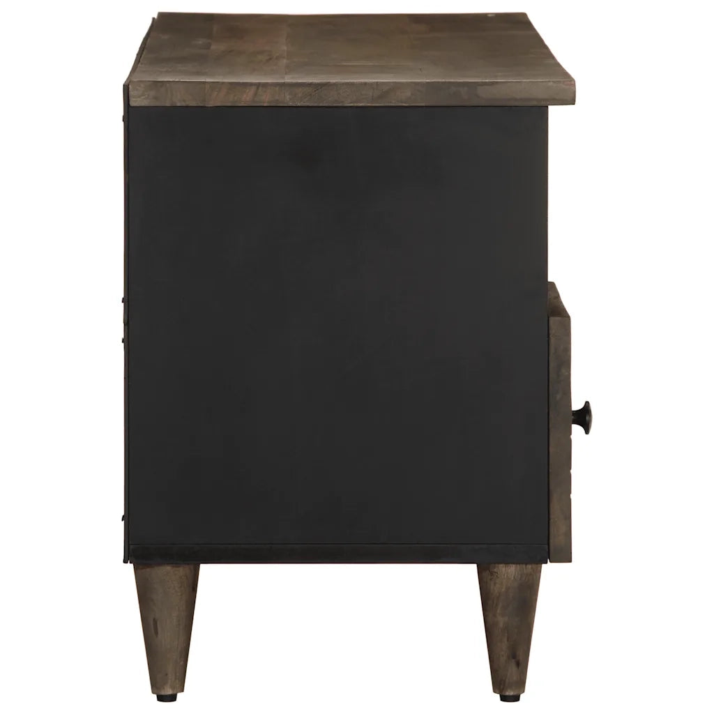 Mobile Porta TV Nero 100x33x46 cm in Legno Massello di Mango 4017810