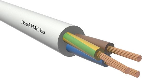 Cavo a vinile per cavi elettrici 4x0,75mm2 Bianco 100M - D09526 [100 M]