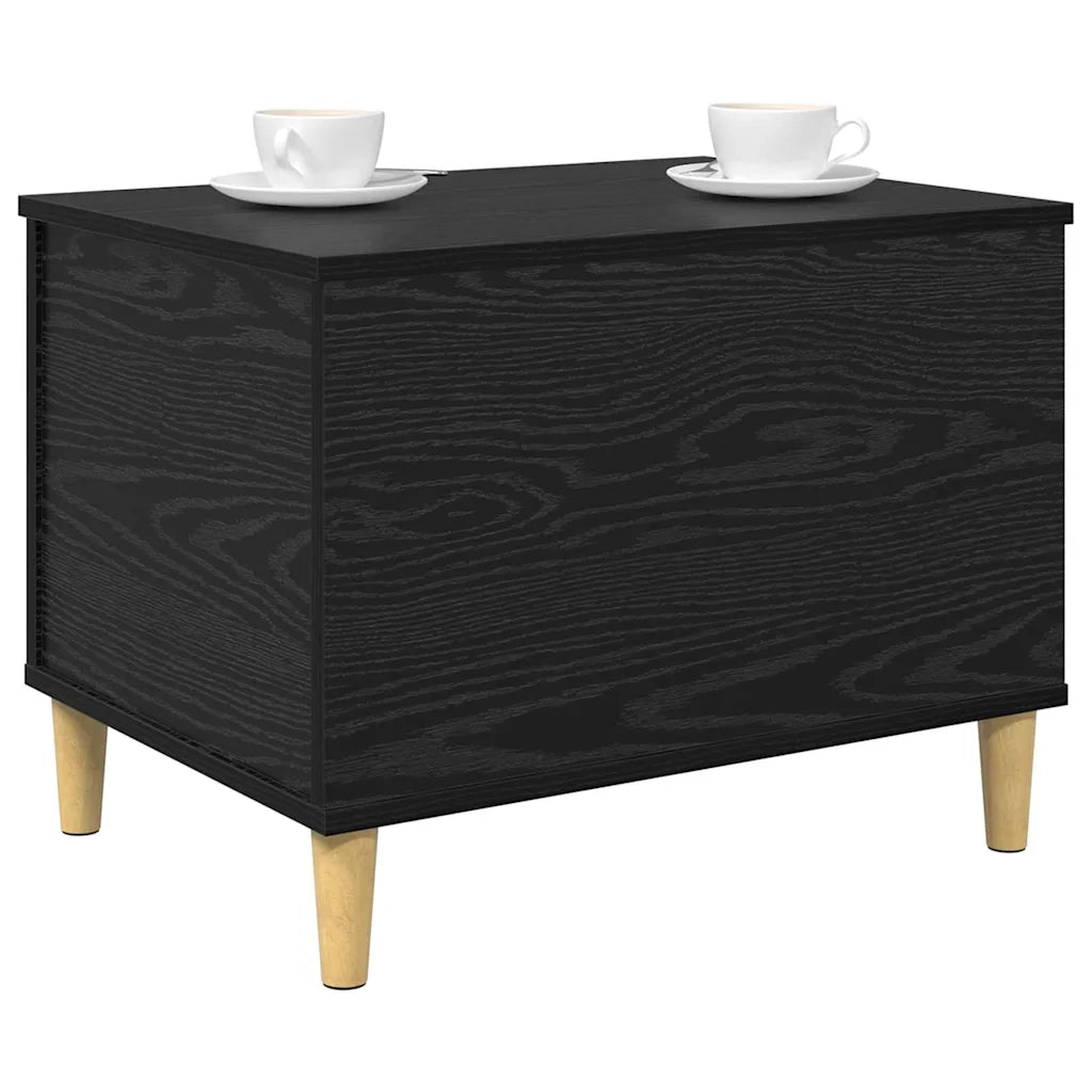 Armadio da Notte Rovere Nero 60 x 44,5 x 45 cm
