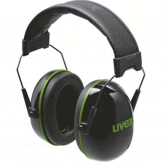 Uvex 1101928807 K10 Cuffie Antirumore Pieghevoli SNR 30 dB Cuscinetti Memory Foam EN 352-1 colore Nero Verde