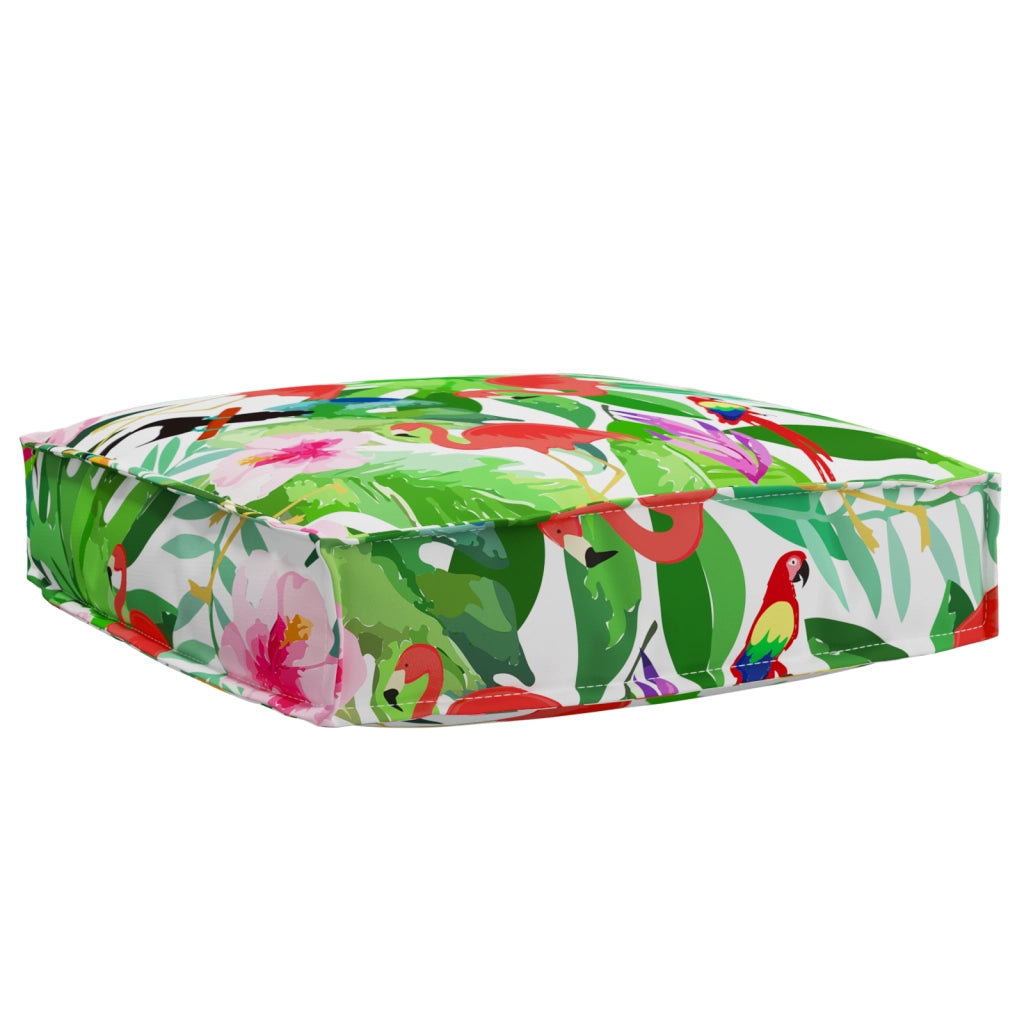 Cuscino per Pallet Giungla Tropicale 60x60x12 cm Tessuto Oxford