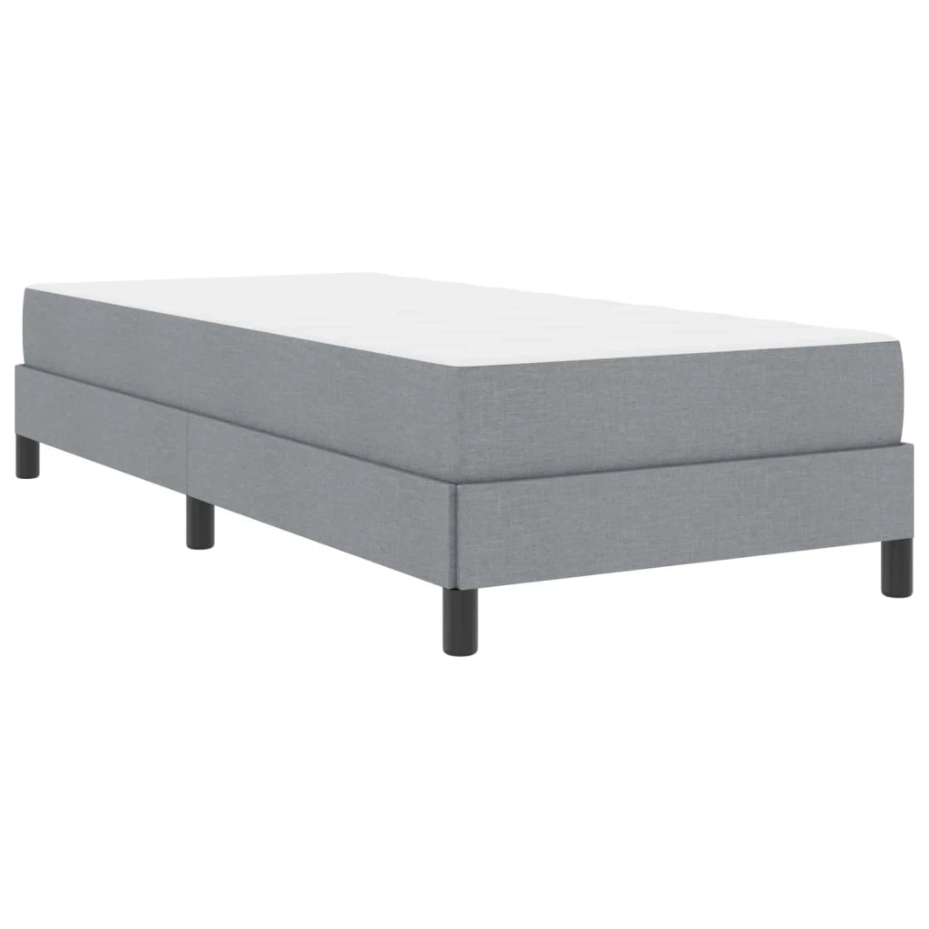 Letto a molle con materasso Grigio chiaro 100 x 200 cm Tessuto