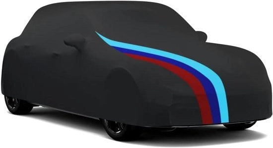 Autohoes per auto per interni - Stoffa impermeabile, respirante, morbido e elastico - Adatto per Mini-auto - Lunghezza 42~45 metri - Nero con disegno