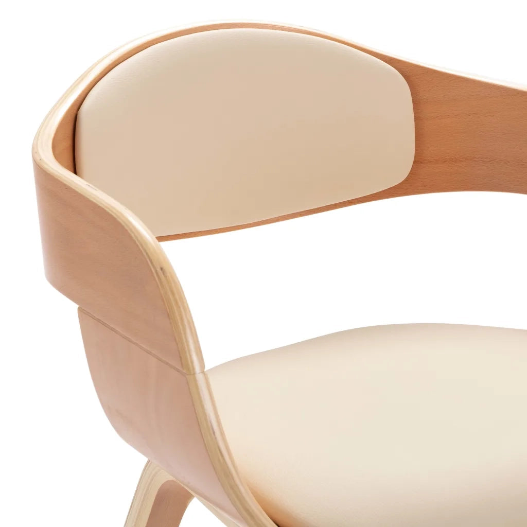 Sedie da Pranzo 4 pz in Legno Piegato e Similpelle cod mxl 7128