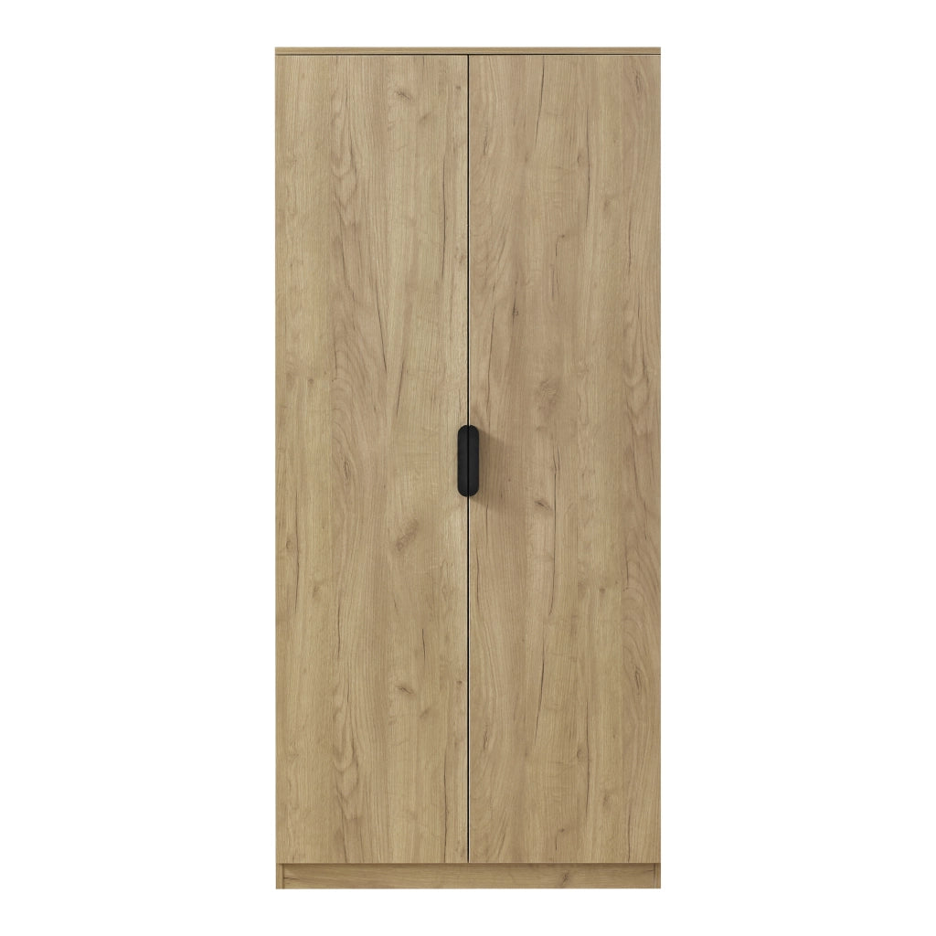 Armadio Guardaroba Eiselfing 176 x 80 x 52 cm Effetto Rovere [en.casa]
