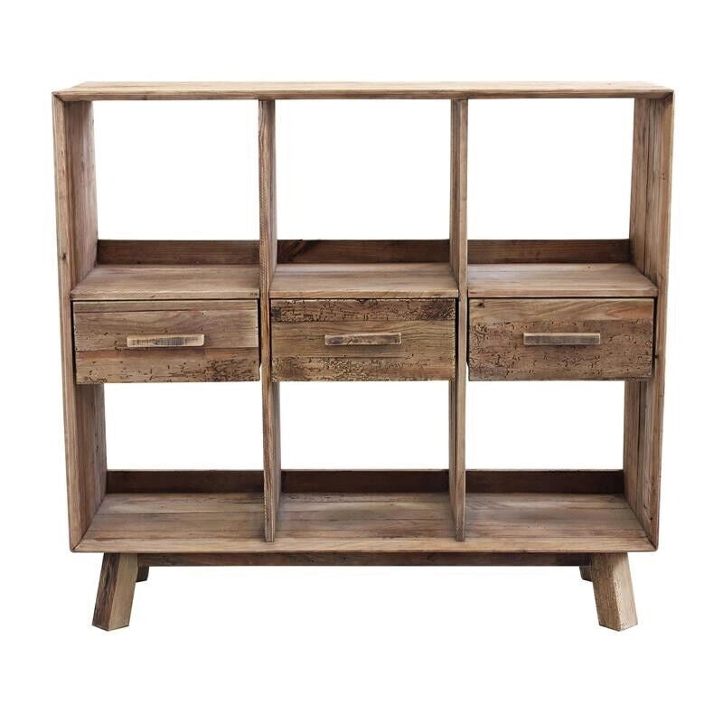 MOBILE MAXIMILLIAN IN LEGNO DI PINO 120 X 40 X H110 CM CON 6 RIPIANI