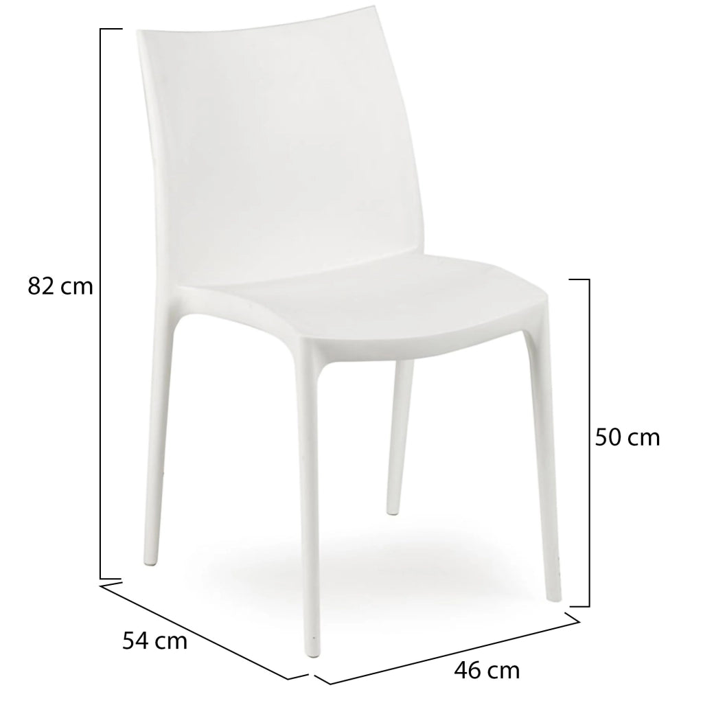 Grover, Sedia da Esterno una Sedia Made in Italy, Bianco