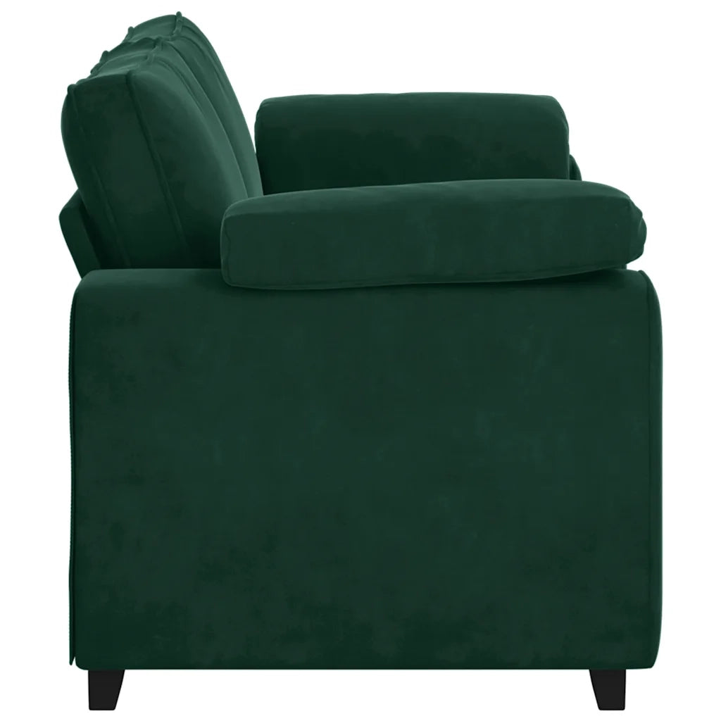 vidaXL Divano Divanetto Verde Scuro 140 cm in Velluto