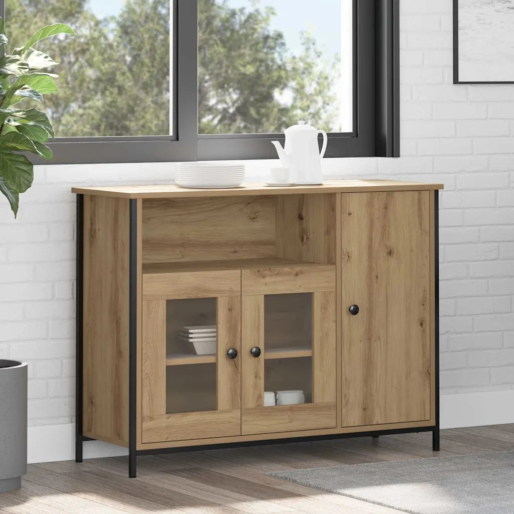 Credenza-Buffet-Armadio da cucina Rovere artigianale 100 x 35 x 75 cm