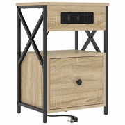 Comodino | Armadio da Notte | Mobiletto da notte con cassetto Rovere Sonoma 40 x 31 x 60 cm