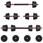 Set di Manubri 2-in-1 30kg Nero e Rosso CFW7567611