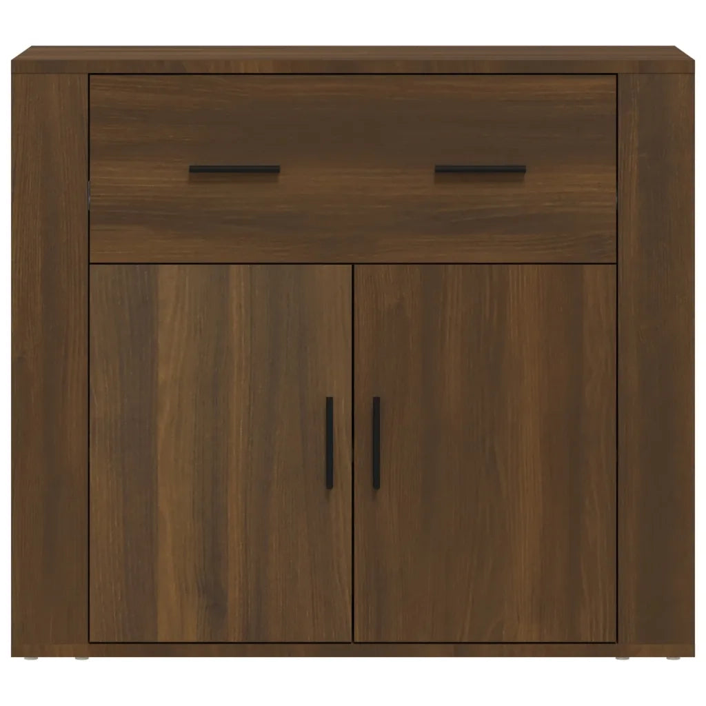 Credenza Rovere Marrone 80x33x70 cm in Legno Multistrato 816575