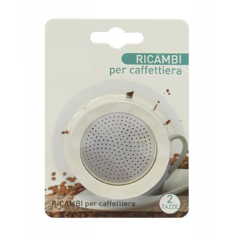 Trade Shop - Set Ricambi Guarnizione Gomma Filtro Per Caffettiera Moka Caffè 2 Tazze 53325 -
