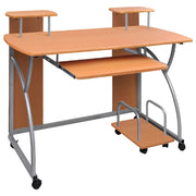 Scrivania per computer postazione di lavoro mobile per computer scrivania per studio 110 x 52 x 88,5 cm legno ingegnerizzato marrone 02_0023737