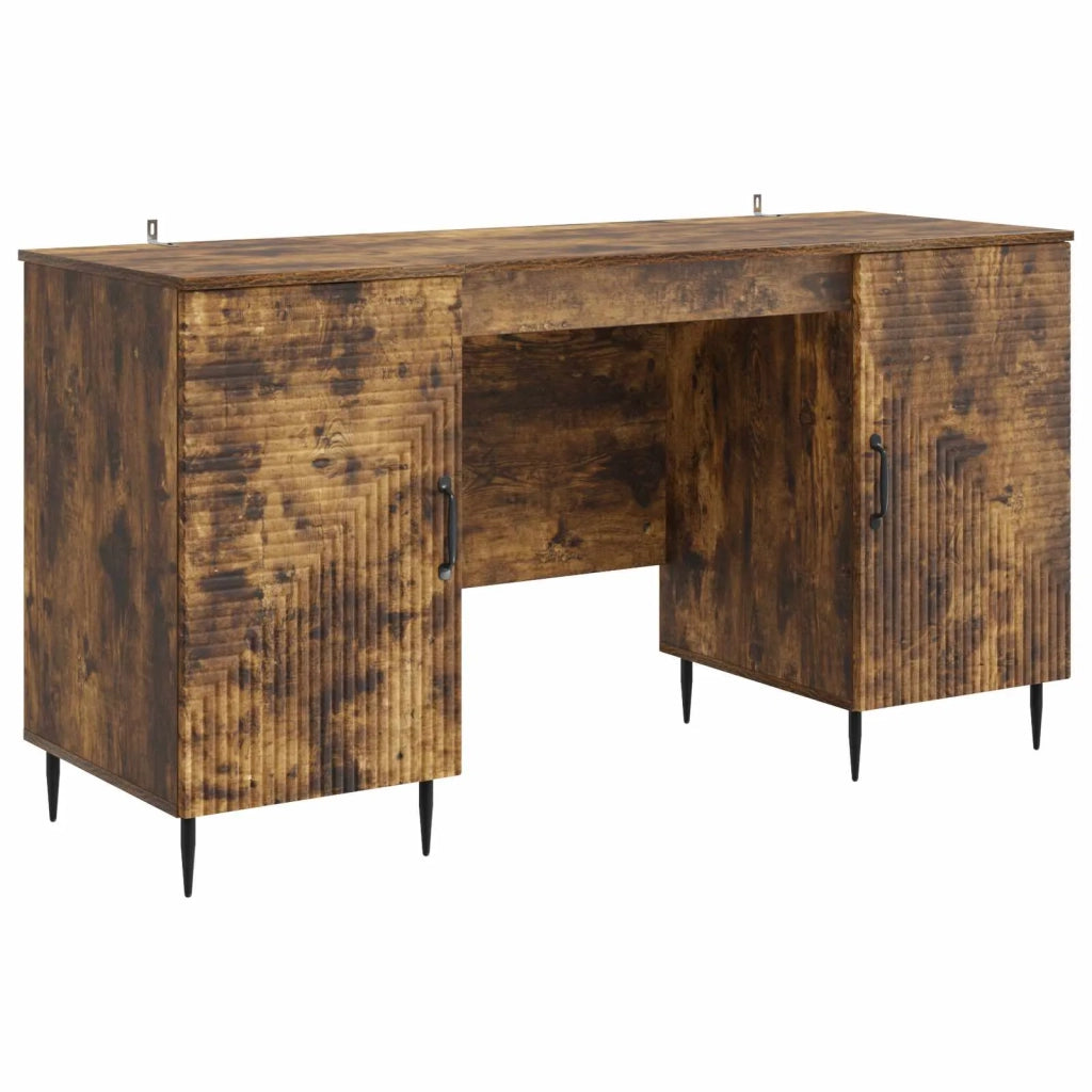 Scrivania Rovere Fumo 142,5 x 50 x 75 cm Legno ingegnerizzato