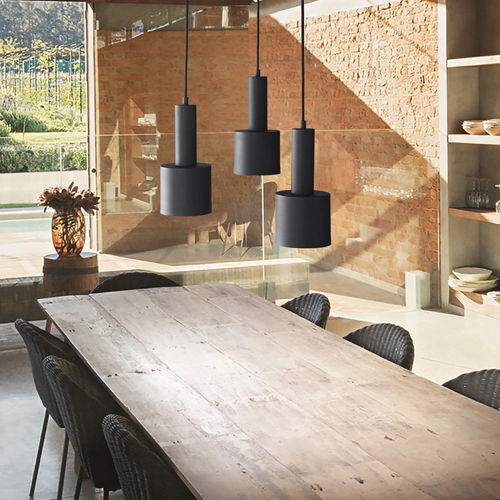 Sospensione Moderna Holly Metallo Nero 1 Luce E27