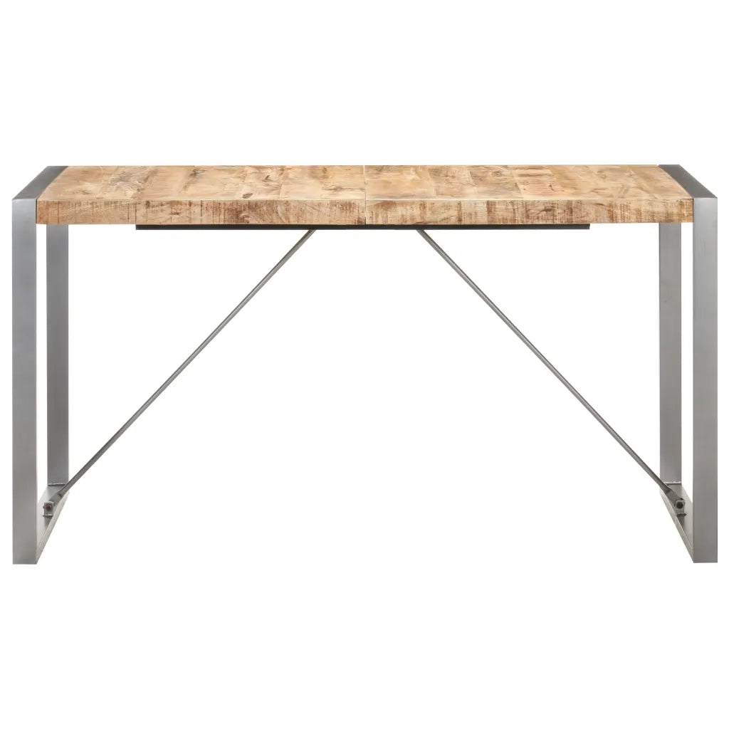 Tavolo da Pranzo 140x70x75 cm in Legno Massello di Mango Grezzo 321562
