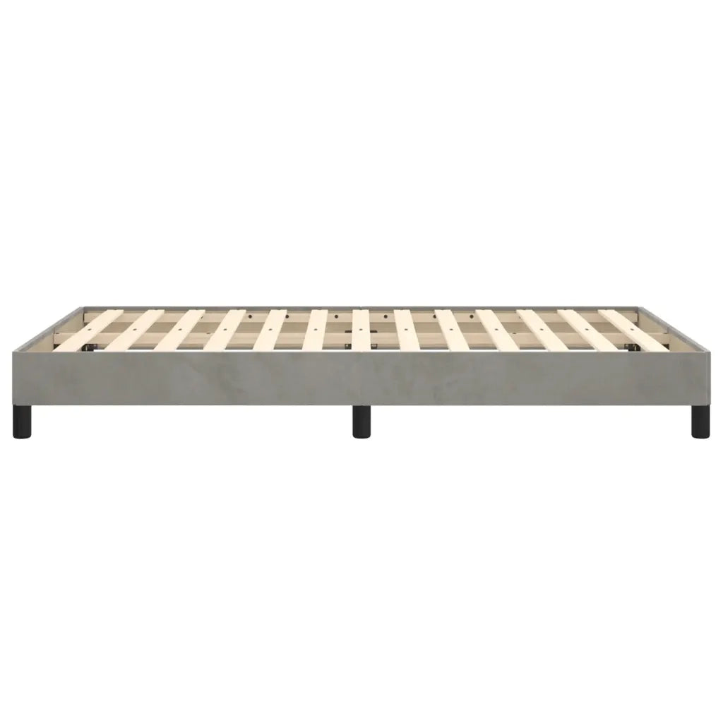 Giroletto senza Materasso Grigio Chiaro 120x190 cm Velluto 379502